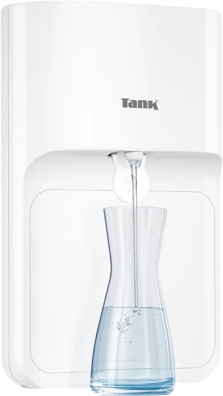 فلتر مياه تانك برو 8 مرحلة، مؤشر ليد، قابل للتعليق على الحائط، أبيض