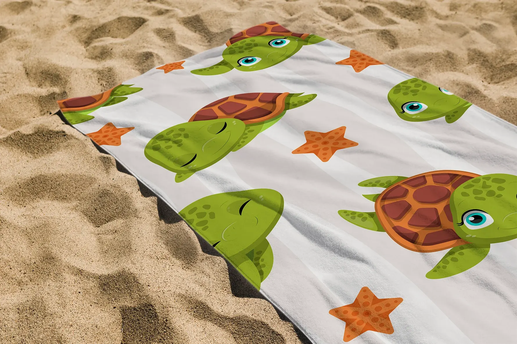 بشكير بحر مطبوع من منترا،مقاس 140x70سم،سريع الامتصاص ،ألوان متعددة