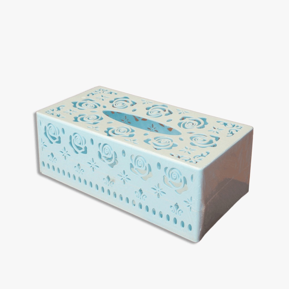 علبة منظمة للمناديل من عرفة، متعددة الألوان