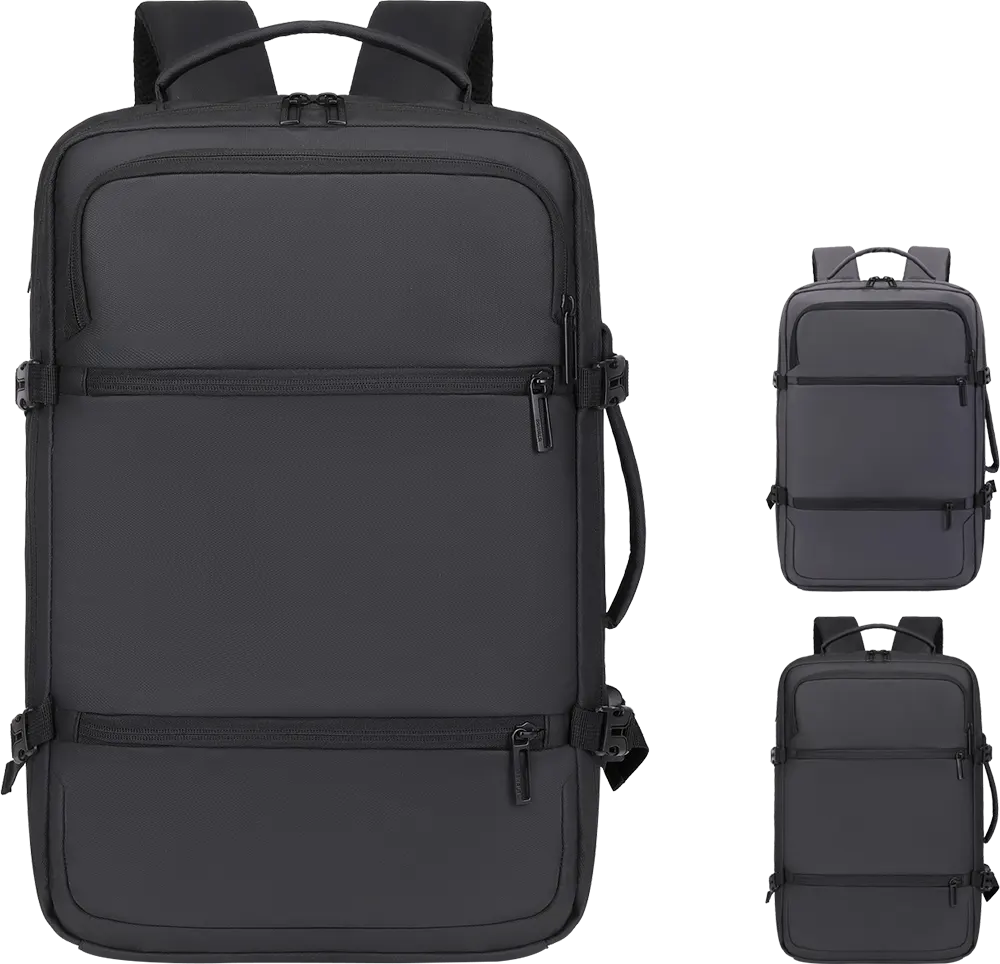 حقيبة ظهر لاب توب رحالة، 15.6 بوصة، مقاومة للماء، أسود-رمادي، RAL2026