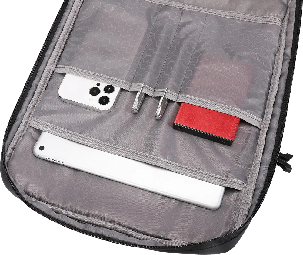 حقيبة ظهر لاب توب رحالة، 15.6 بوصة، مقاومة للماء، أسود-رمادي، RAL2026