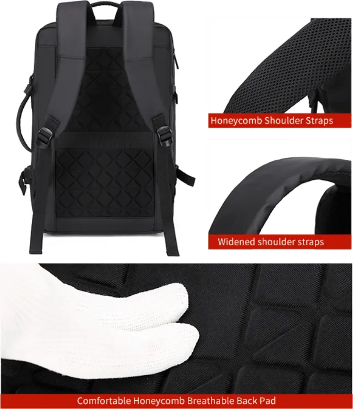 حقيبة ظهر لاب توب رحالة، 15.6 بوصة، مقاومة للماء، أسود-رمادي، RAL2026