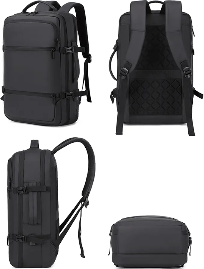 حقيبة ظهر لاب توب رحالة، 15.6 بوصة، مقاومة للماء، أسود-رمادي، RAL2026