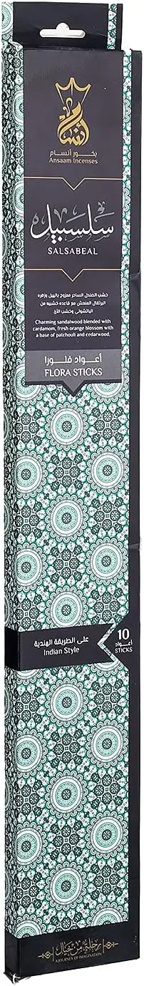بخور سلسبيل من انسام ، 10 اعواد فلورا علي الطريقة الهندية