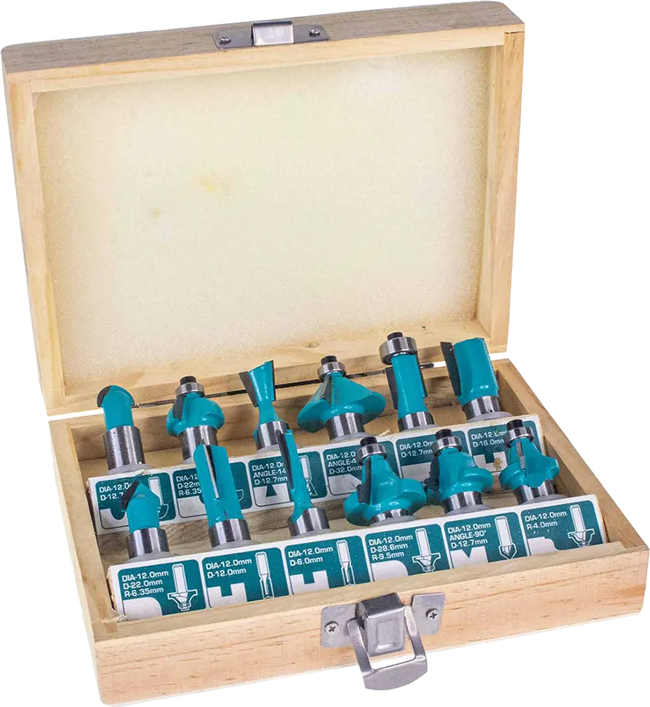 طقم بنط راوتر توتال تولز 12 مل، 12 قطعة، TACSR2121