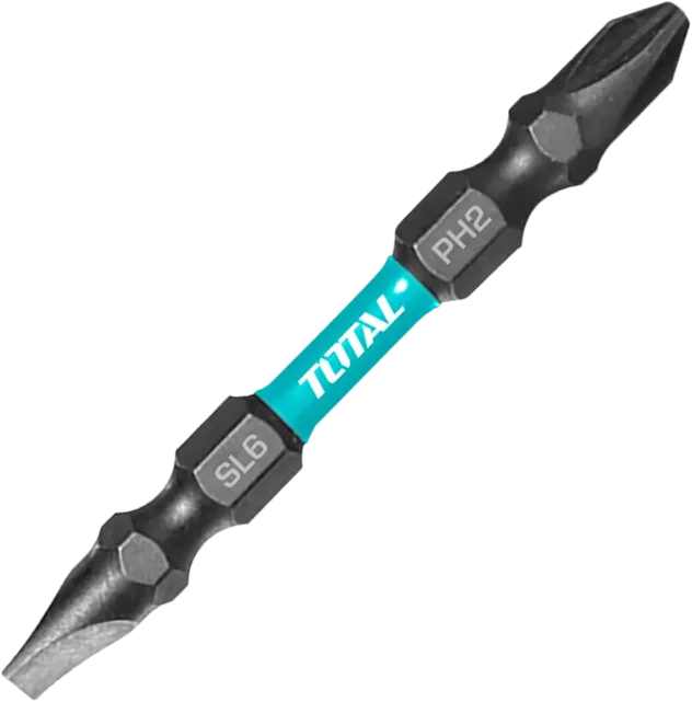 Total Tools Impact Screwdriver Bit PH2 + SL6, 65mm, TACIM16HL133