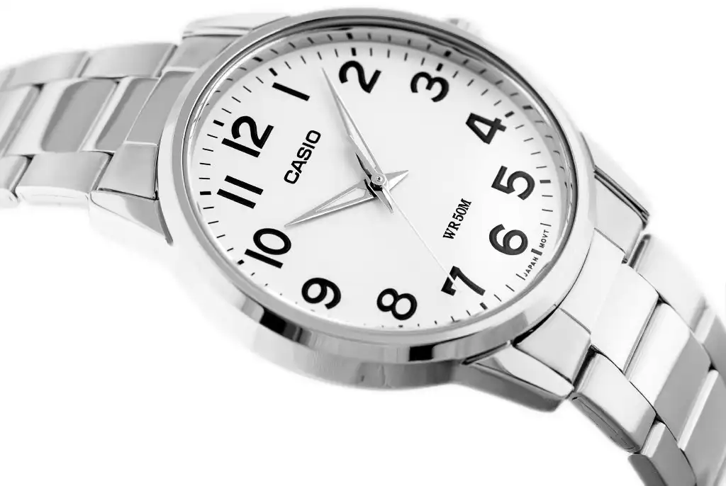 ساعه كاسيو رجالي ، عقارب سوار ستانلس ستيل ، سيلفر MTP.1303D.7BVDF