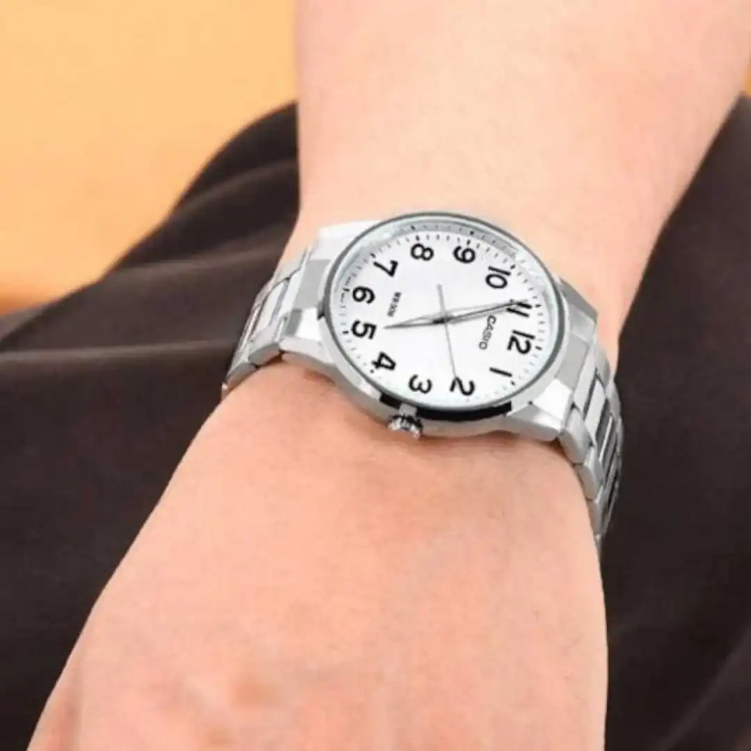 ساعه كاسيو رجالي ، عقارب سوار ستانلس ستيل ، سيلفر MTP.1303D.7BVDF