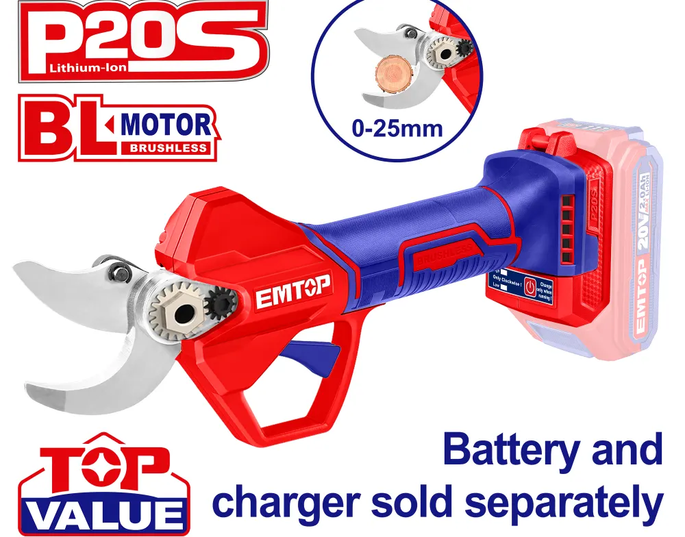 EMTop Brushless Lithium Motor Sheet Cutter, 20 Volt, ELSL20258