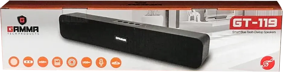 سماعة جاما، بلوتوث، يو اس بي، قابلة للشحن، اسود، GT-119