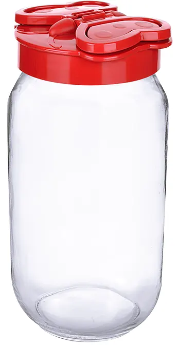 برطمان زجاج فراشة بيد من تيتيز، 1000مل ،ألوان متعددة، KC-229