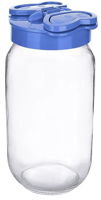 برطمان زجاج فراشة بيد من تيتيز، 1000مل ،ألوان متعددة، KC-229