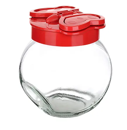 برطمان زجاج فراشة بيد من تيتيز، 500 مل ،ألوان متعددة، KC-221