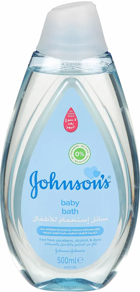 شاور جونسون للاطفال، سائل استحمام للاطفال خالي من الكحول والبارابين والصبغات، 500 مل.