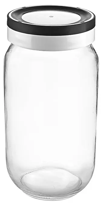 برطمان زجاج بغطاء لف من تيتيز، 1000 مل ،ألوان متعددة،KC-126