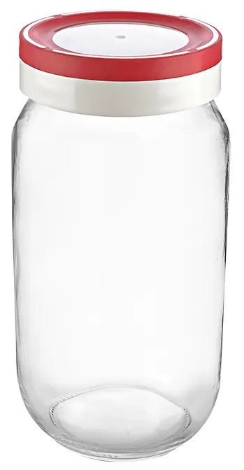 برطمان زجاج بغطاء لف من تيتيز، 1000 مل ،ألوان متعددة،KC-126