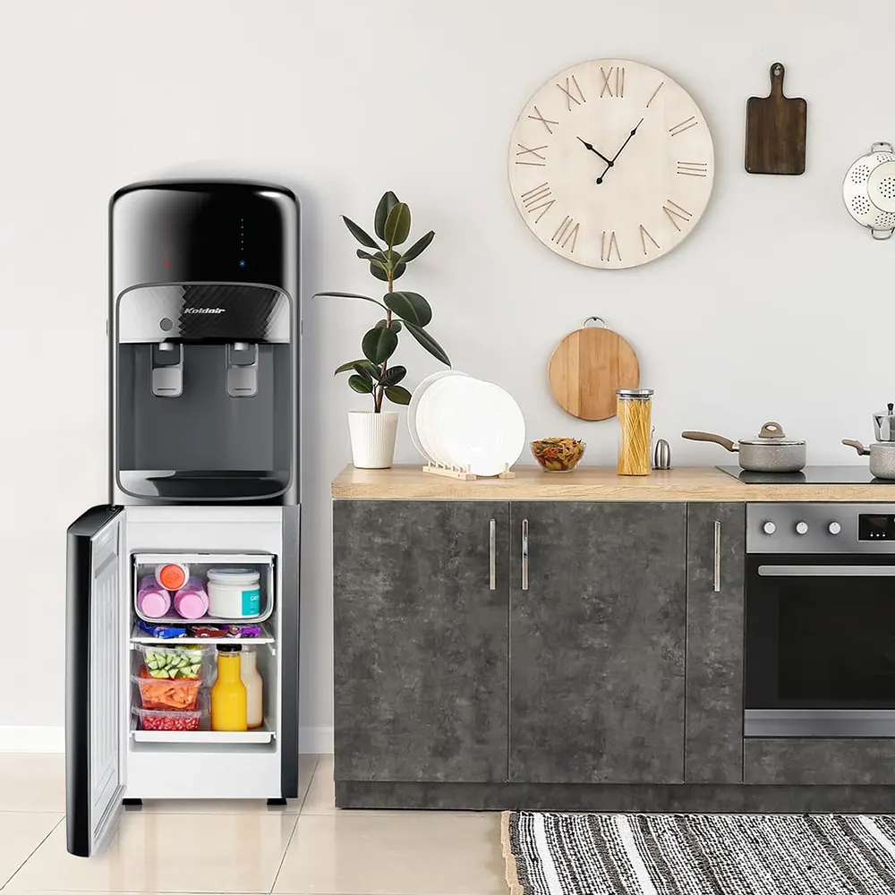 مبرد مياه كولدير ،2 حنفية ( بارد +ساخن) تحميل علوي، ثلاجة، أسود، Type AF