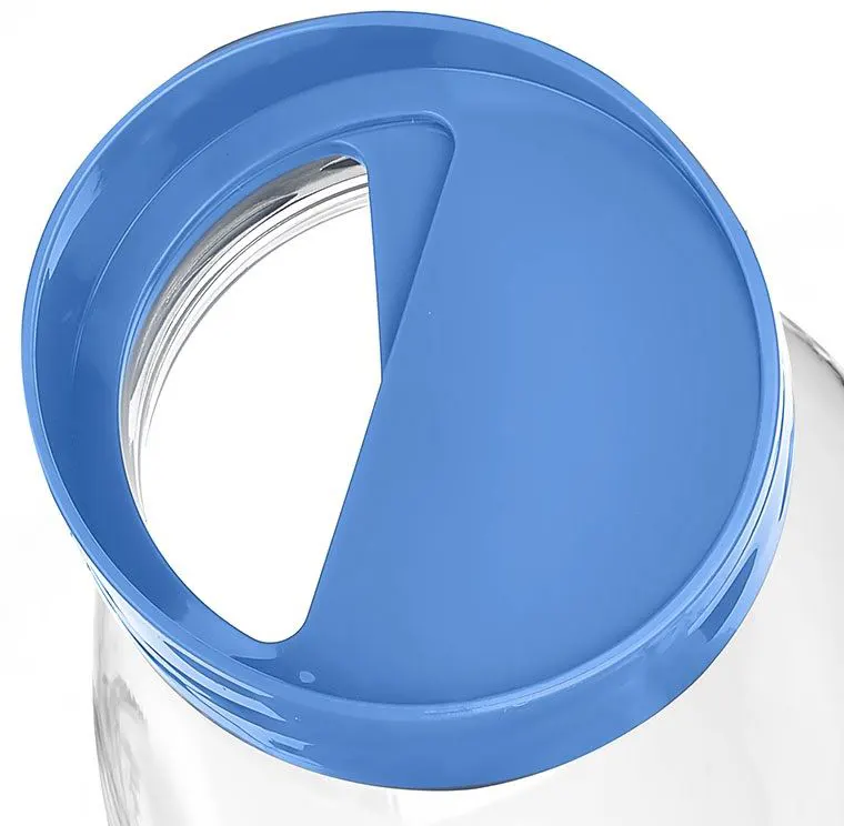 برطمان زجاج بغطاء لف من تيتيز، 1 لتر،ألوان متعددة ، KC-518