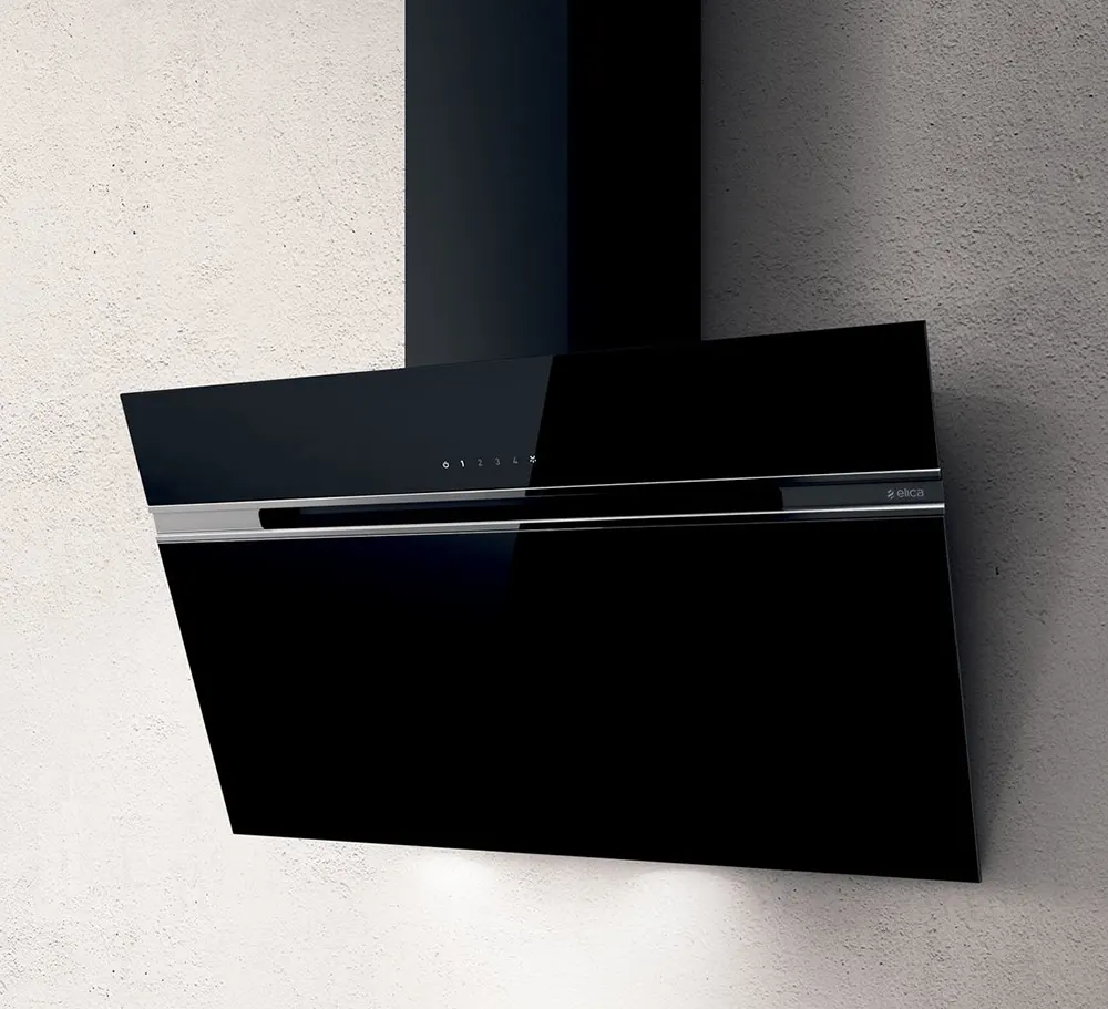 شفاط بلت ان اليكا ستريب هرمي مائل ،90 سم، 4 سرعات ،زجاج، تحكم باللمس، أسود، BL-A-90-LX