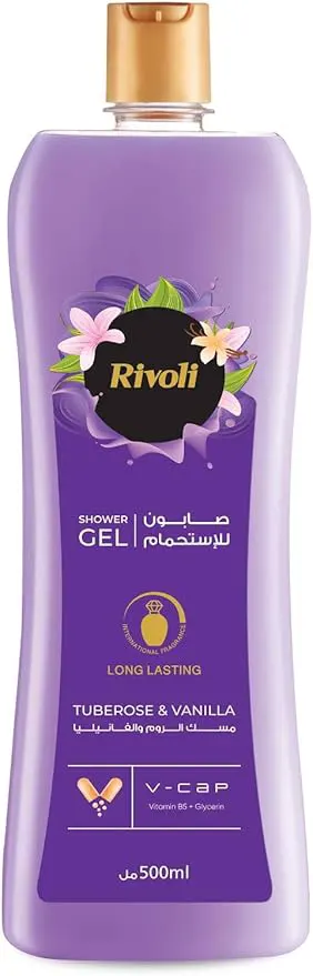 شاور جل ريفولي بمسك الروم والفانيليا ، 500 مل .