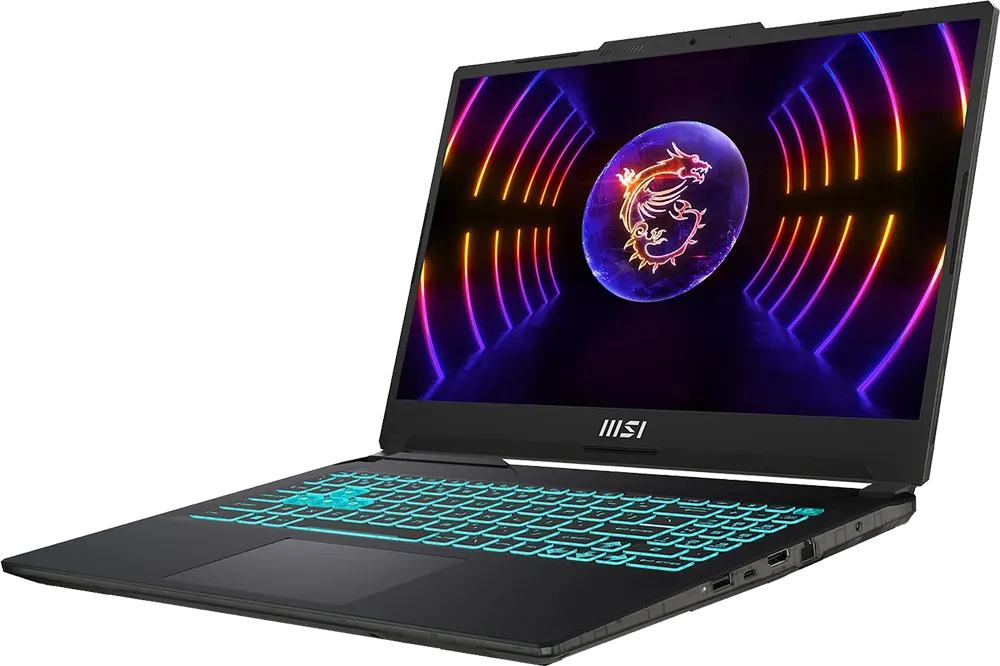 لابتوب msi سايبورج 15 A13VF، انتل كور™ I7-13620H، الجيل الثالث عشر، رامات 16 جيجابايت، هارد ديسك 512 جيجابايت SSD ، كارت شاشة NVIDIA® GeForce RTX™ 4060 سعة 8 جيجابايت GDDR6، شاشة 15.6 بوصة FHD، دوس، أسود