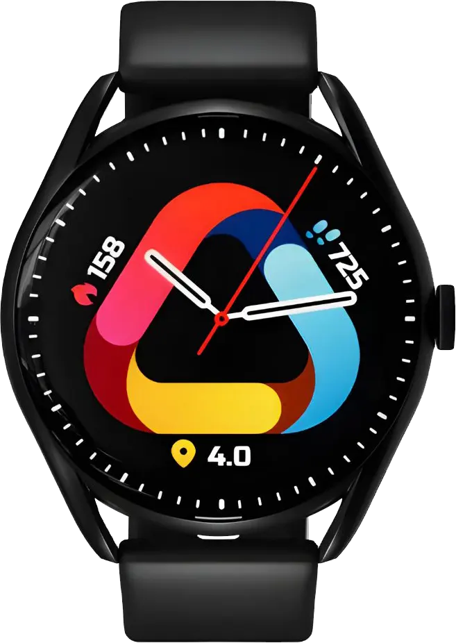 ساعة QCY الذكية GT، شاشة اموليد 1.43 بوصة، حزام سيليكون، مقاومة للماء، رمادي