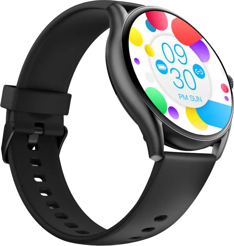 ساعة QCY الذكية GT، شاشة اموليد 1.43 بوصة، حزام سيليكون، مقاومة للماء، رمادي