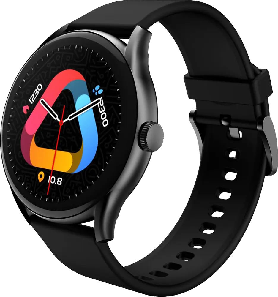 ساعة QCY الذكية GT، شاشة اموليد 1.43 بوصة، حزام سيليكون، مقاومة للماء، رمادي