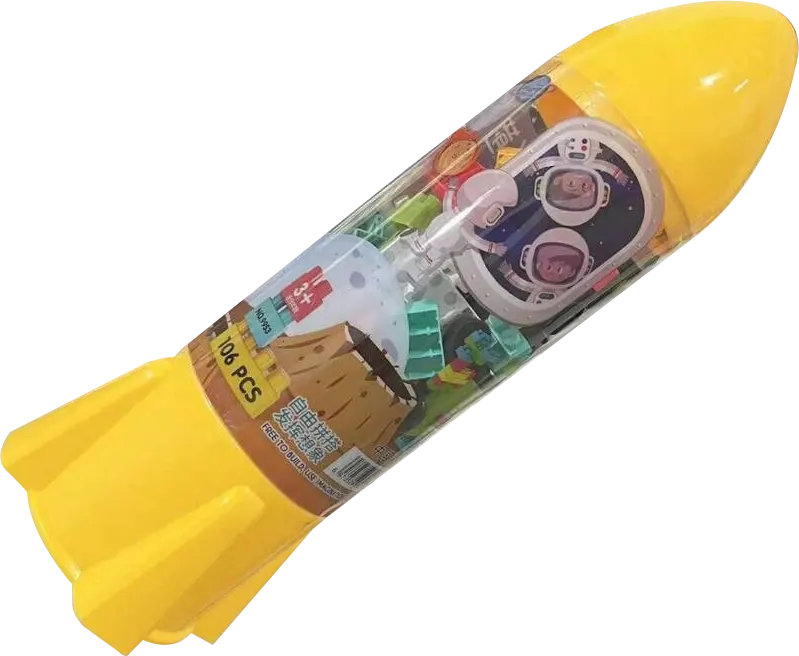 مجموعة مكعبات بناء شكل صاروخ، 106 قطعة، ألوان متعددة، 9953B