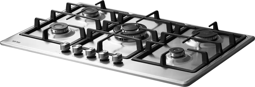 بوتاجاز مسطح بلت ان إيجنيس، 90 سم، 5 شعلة، غاز، حوامل زهر، ستانلس ستيل، فضي، PFK95CX