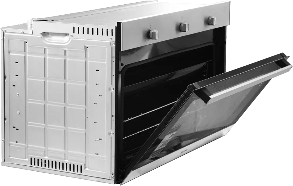 فرن بلت ان إيجنيس، 90 سم، غاز، 97 لتر، شواية غاز، 2 مروحة، أسود*فضي ، FGK90GGFX