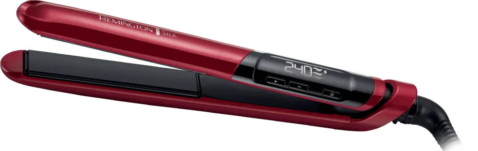 مكواة فرد الشعر ريمنجتون، ألواح سيراميك، شاشة ديجيتال، 240 درجة، أحمر ، S9600