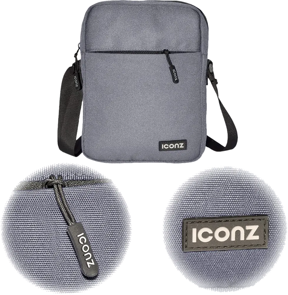 شنطة كروس من ايكونز، 9 انش، رمادي، 1036