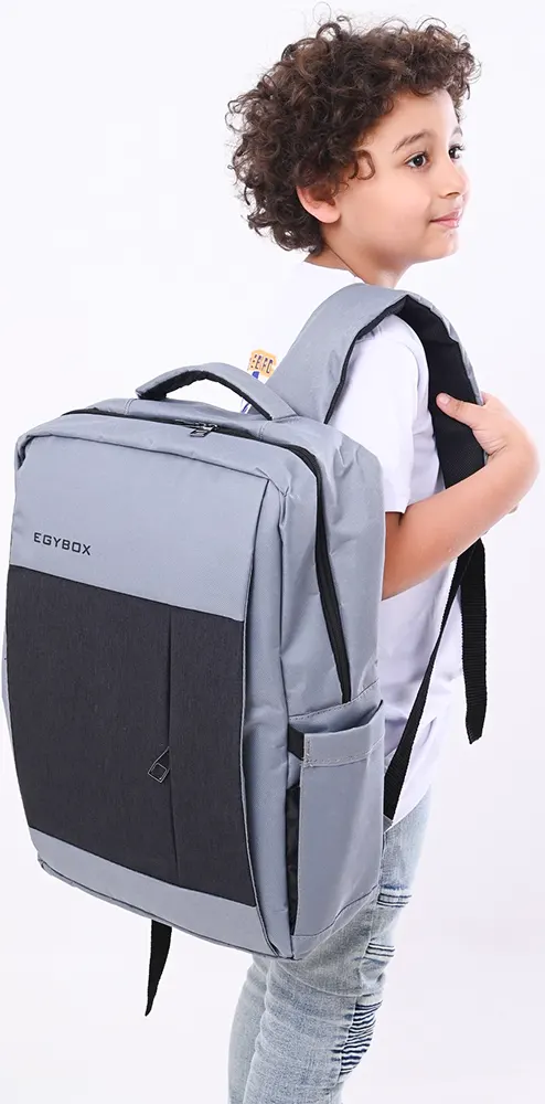 شنطة ظهر لاب توب إيجي بوكس باك 4، 15.6 بوصة، مقاومة للماء، أسود-رمادي