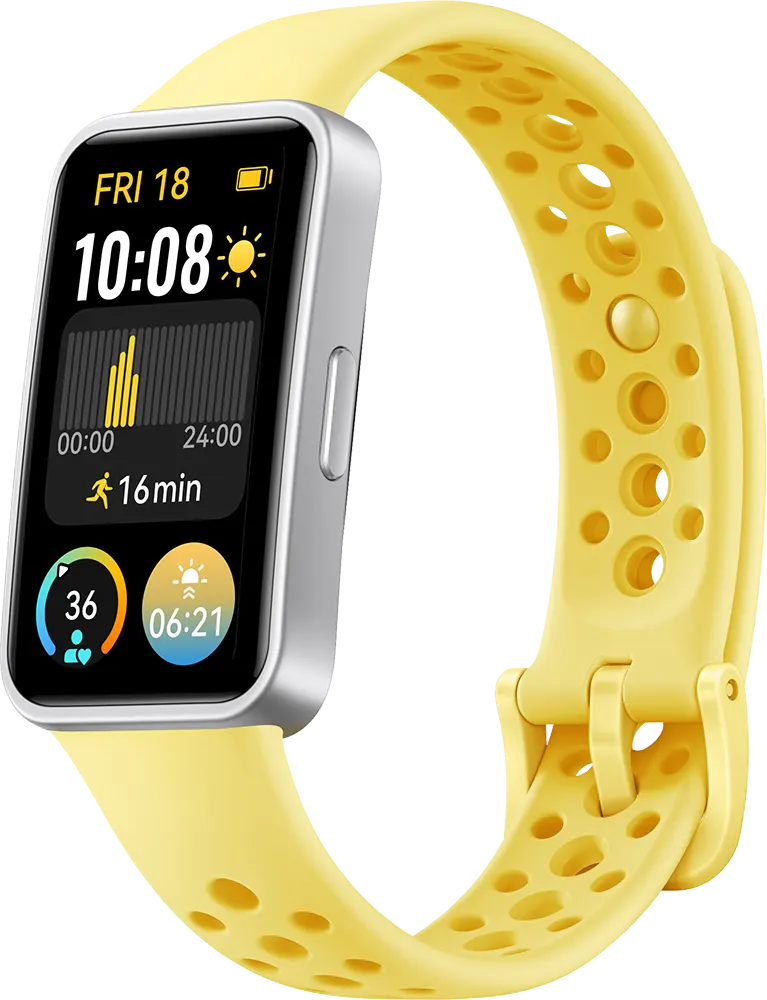 ساعة يد هواوي باند 9 ، شاشة اموليد تعمل باللمس 1.47 بوصة ، مقاومة للماء، سوار مطاطي ، بطارية تدوم حتى 9 يوم، أصفر