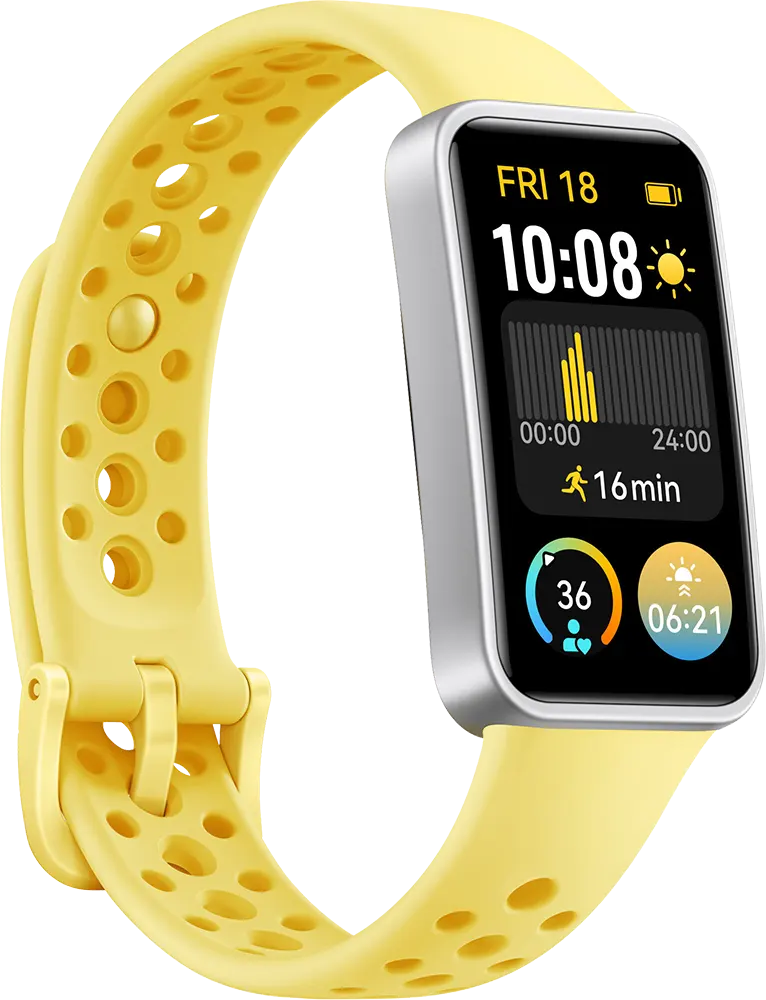 ساعة يد هواوي باند 9 ، شاشة اموليد تعمل باللمس 1.47 بوصة ، مقاومة للماء، سوار مطاطي ، بطارية تدوم حتى 9 يوم، أصفر