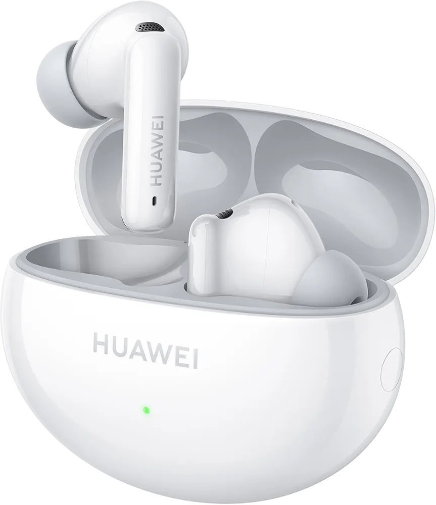 سماعة هواوي فري بودز I6 ، بلوتوث، مقاومة للماء، بطارية 510 مللي أمبير، أبيض