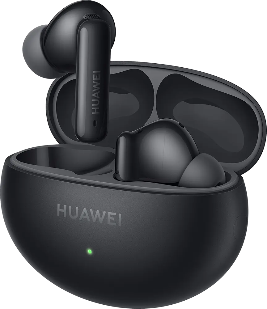 سماعة ايربودز هواوي فري بودز I6 ، بلوتوث، مقاومة للماء، بطارية 510 مللي أمبير، أسود