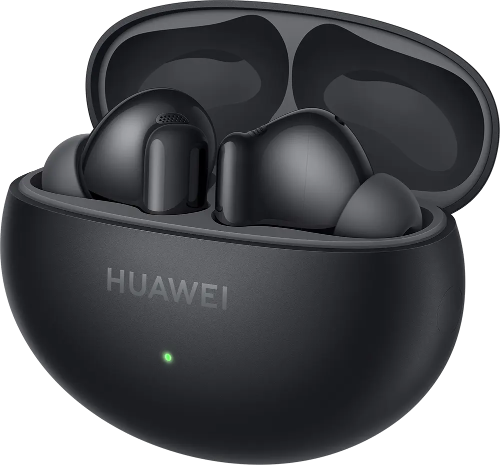 سماعة ايربودز هواوي فري بودز I6 ، بلوتوث، مقاومة للماء، بطارية 510 مللي أمبير، أسود