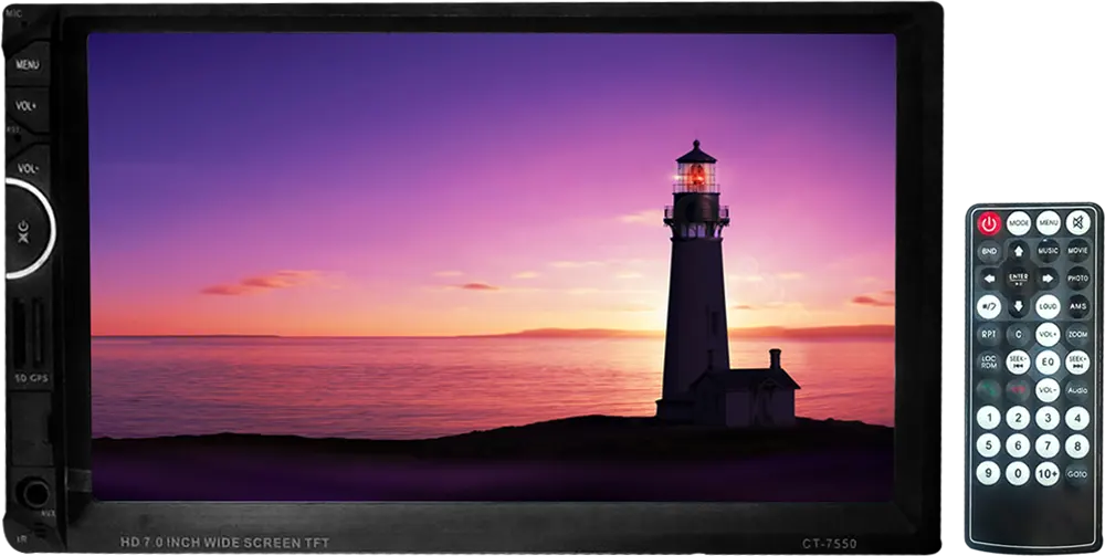 كاسيت شاشة للسيارة منسولو ساوند، بلوتوث، تحكم باللمس، اسود، CT.7550