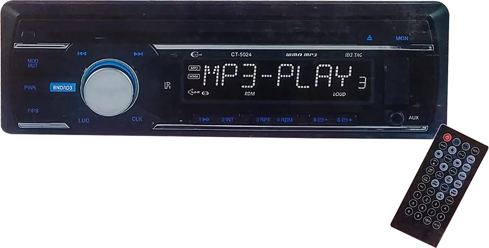 كاسيت سيارة  سيتي ساوند، منفذ يو إس بي، كارت ميموري، أسود، CT.5024