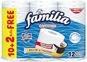 مناديل تواليت فاميليا مضغوطة ،2 طبقة ،12 قطع رول