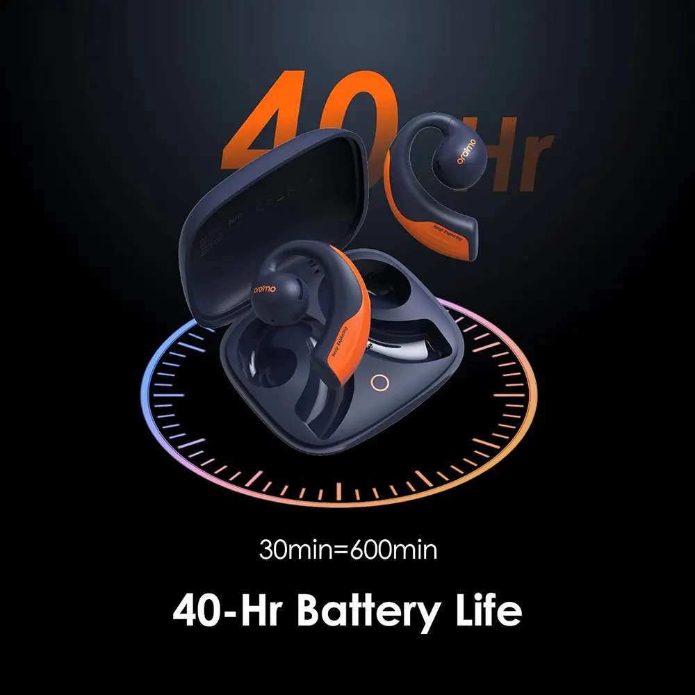 سماعات أذن لاسلكية اوراميو OpenPods بلوتوث 5.2، بطارية تدوم 40 ساعة، لون أزرق غامق، OPN-50D