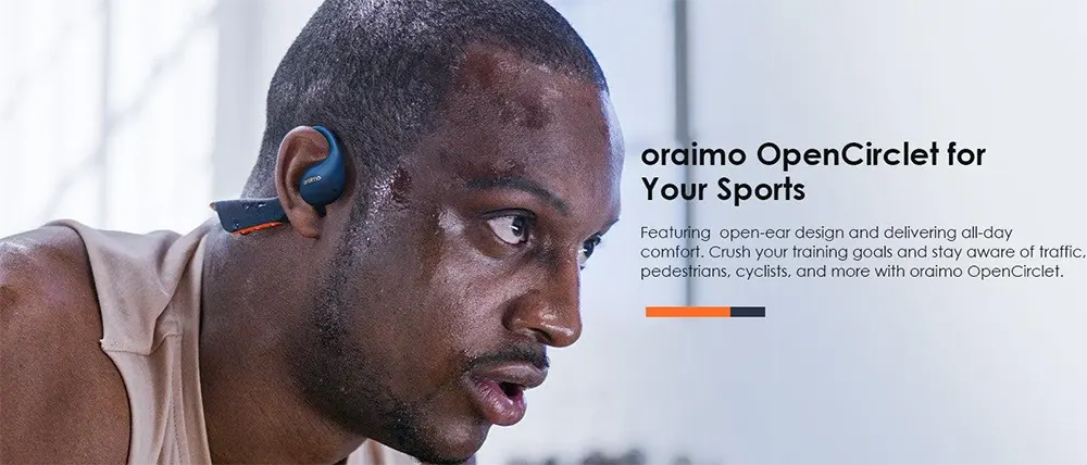 سماعة أذن لاسلكية  اوراميو OpenCirclet بلوتوث 5.0، بطارية تدوم 3.5 ساعة، لون أزرق غامق، OPN-40D