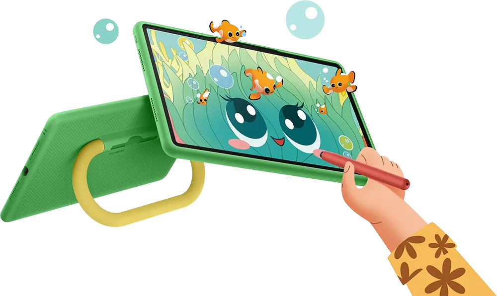 تابلت هواوي ميت باد اس اي 11 إصدار الاطفال، شاشة 11 بوصة، ذاكرة داخلية 128 جيجابايت، رامات 4 جيجابايت، واي فاي فقط، رمادي نيبولا (جراب +  قلم) هدية