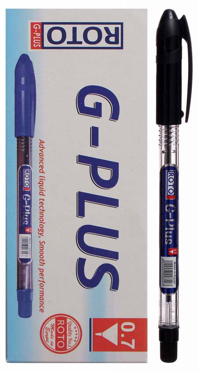 قلم حبر جاف روتو جي بلس، 7 ملم،  الوان متعددة