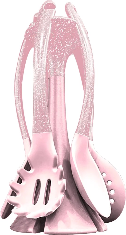 طقم توزيع بالحامل بيد جيرانيت ، 7 قطع ،بينك 2219