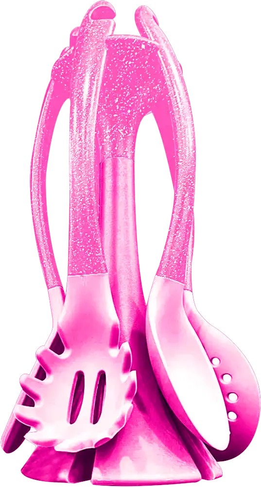 طقم توزيع بالحامل بيد جيرانيت ، 7 قطع ،فوشيا 2219