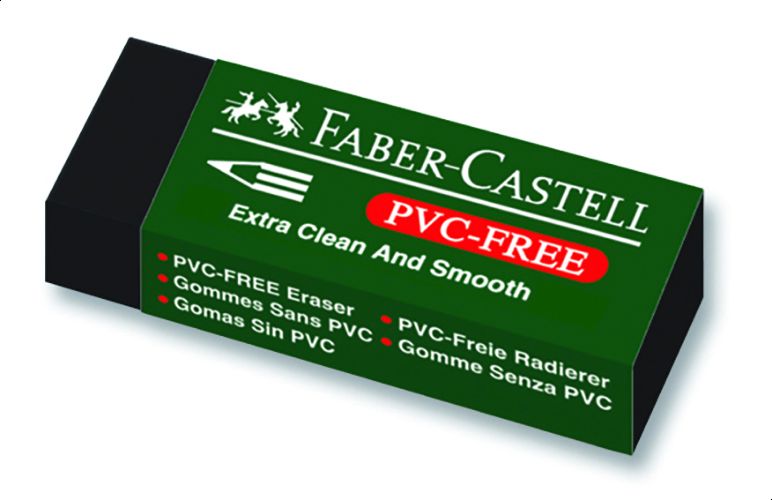 أستيكة فابر كاستل، مستطيلة، قطعة واحدة، أسود