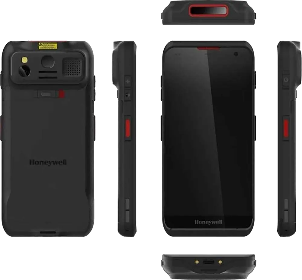 ماسح الباركود هانيويل EDA52-11AE64N21RK، لاسلكي، أندرويد، ذاكرة 64 جيجابايت، رامات 4 جيجابايت، أسود